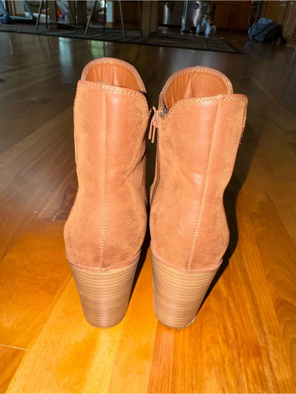 Women’s Brown Leather Ankle Booties - perfect for fall